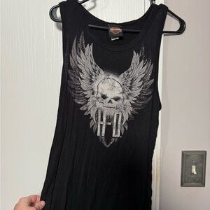 Harley-Davidson Black Skull Tank Top